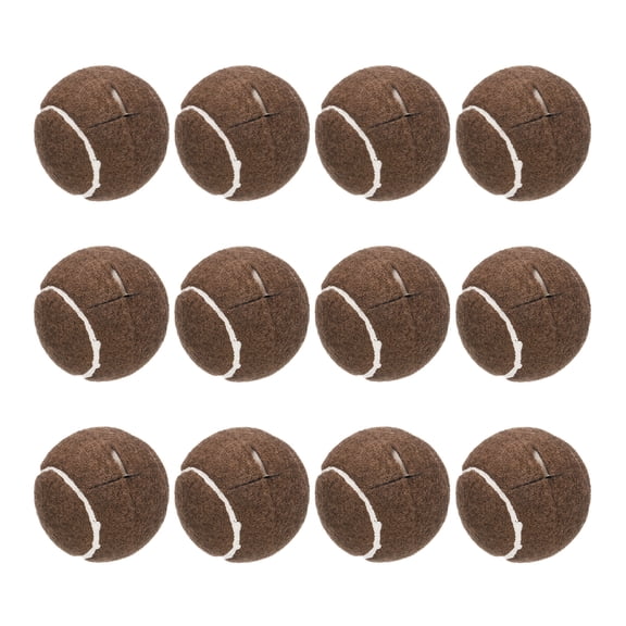 Uxcell 12 Pcs Precut Walkers Tennis Balls Universal Precut Glide Balls Walkers Accessories Glides Coffee