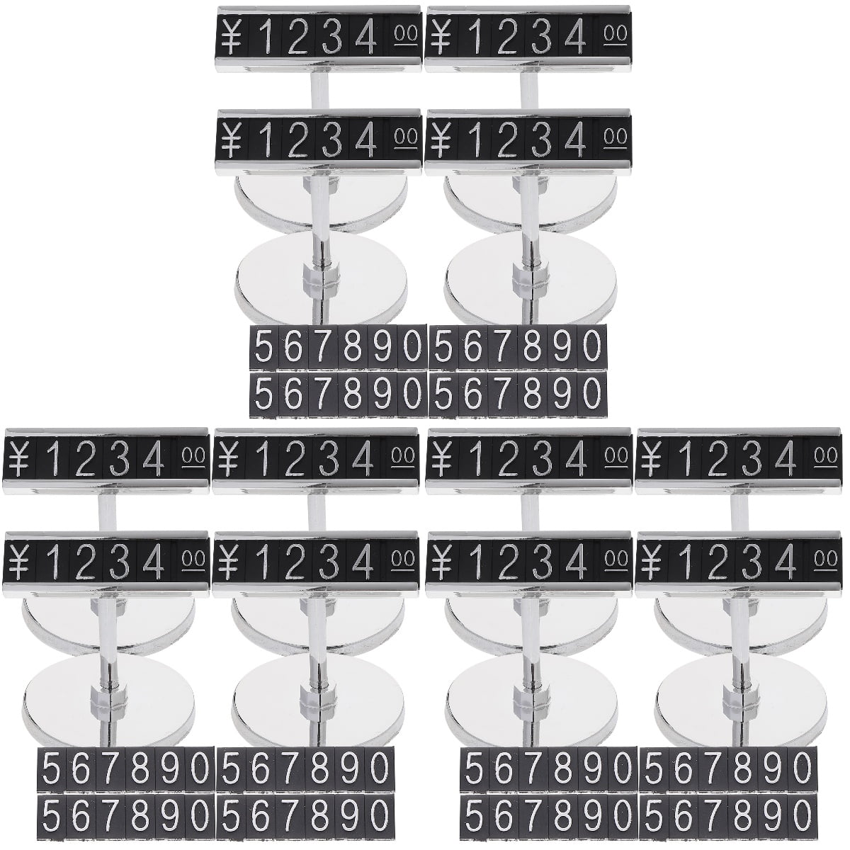 12 Pcs Price Tag Stand Price Display Holder Price Tag Holders Supermarket Price Board