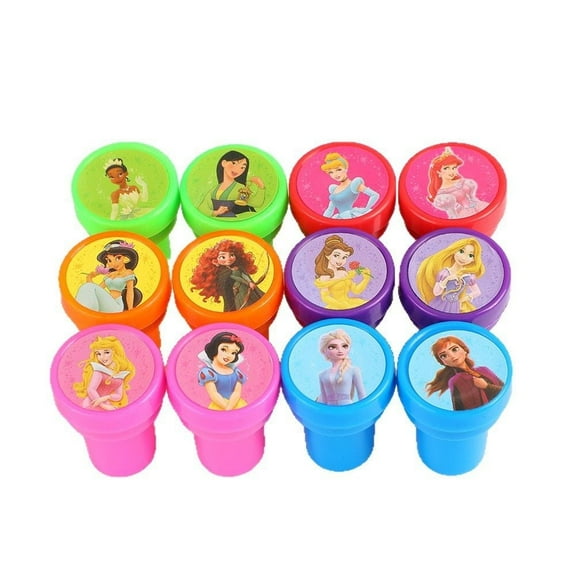 12 Pcs Princess Themed Stampers, Princess Birthday Party Supplies, Goody Bag Treat Bag Stuff for Princess Birthday Party Gifts