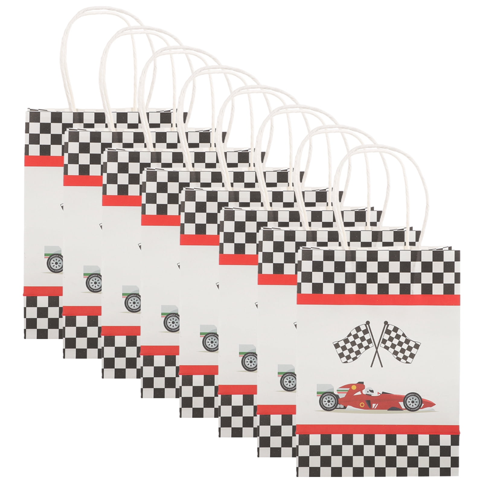 Tote Racing Paper 12 Pcs Printed Paper Tote Bag Festival Gift Bags Large Party Medium ...