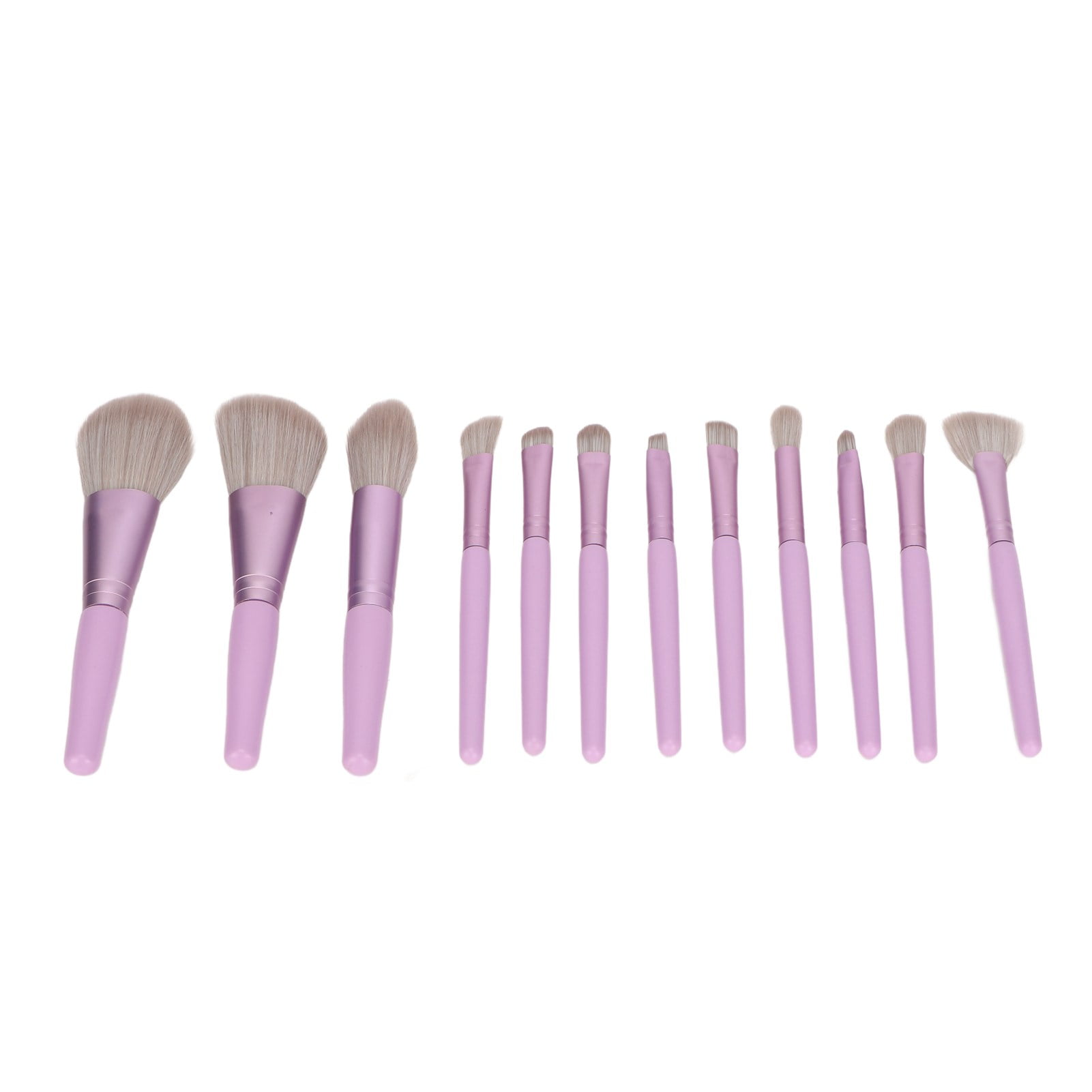 12 Pcs Professional Makeup Brushes Set Purple Portable Cosmetics Foundation Powder Blush
