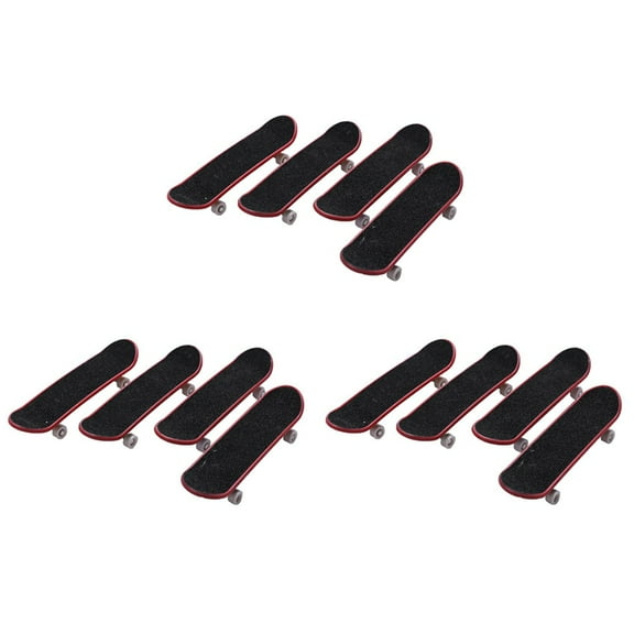 12 Pcs Professional Mini Fingerboards/ Finger Skateboard, Matte (Random Patterns and Colors)