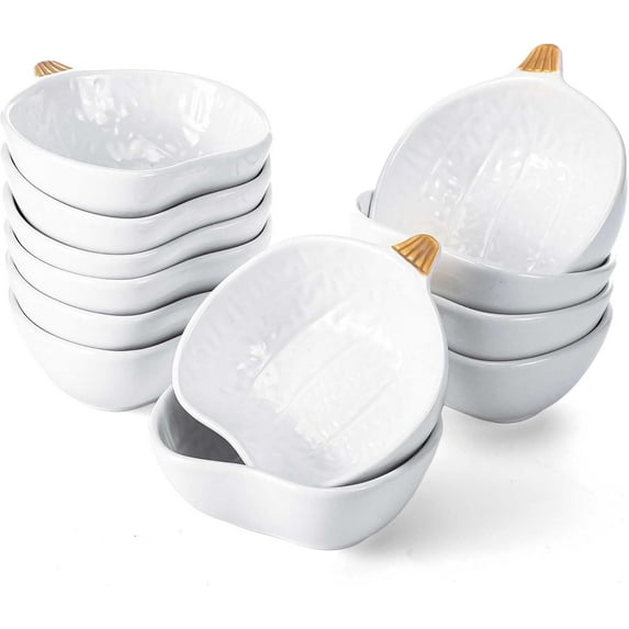 12 Pcs Pumpkin Ramekins Ceramic Pumpkin fall Bowls 6 oz Oven Safe ...