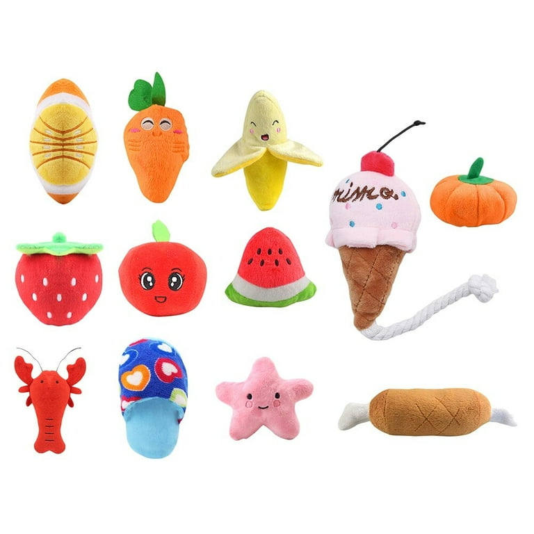 12 Pcs Puppy Chew Toys Dog Bulk Vocalize Plush Doggie Walmart
