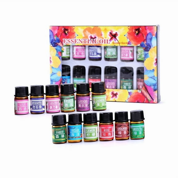 12 Pcs Pure Essential Oil Gift Set, for Diffuser, Home Care, Scents, Fragrance, Aromatherapy, Humidifiers, DIY Candle and Soap Making, Gift for Friend(3ml)-3ml*12
