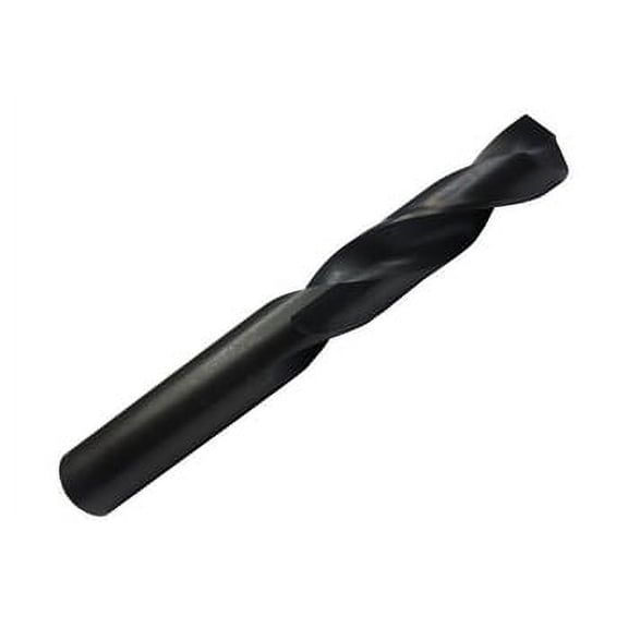 12 Pcs, "Q" Hss Black Oxide Heavy Duty Split Point Stub Drill Bit, Qualtech, Dwdstq, Flute Length: 1-11/16"; Overall Length: 3"; Shank Type: Round; Number Of Flutes: 2 Cutting Direction: Right Hand