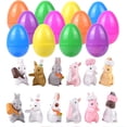 thumbnail image 1 of 12 Pcs Rabbit Figures for Kids, Bunnies Toy Set Cake Toppers, Miniature Rabbit Fairy Garden Figurines Collection Playset for Christmas Birthday Gift Desk Decoration, 1 of 6