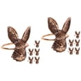 thumbnail image 1 of 12 Pcs Rabbit Napkin Rings Holder Gold Animal for Napkins Alloy, 1 of 6