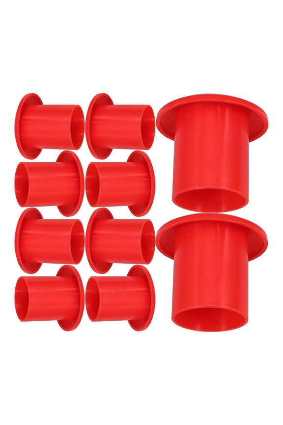 12 Pcs Rebar Caps Red Rebar Cap Covers Plastic End Caps Mushroom Rebar Safety T- Posts Caps Building Construction Rebar Stakes Covers For Rebar Stake