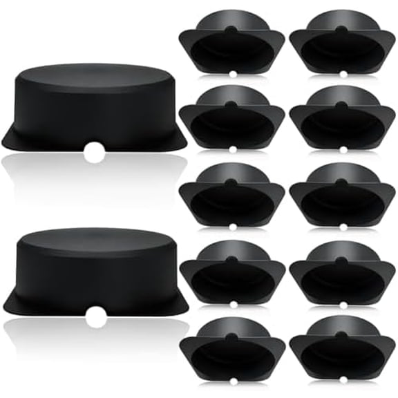 12 Pcs Recessed Light Cover,6 Inch Fire Resistant Energy Saving Insulation Cover for Attic Ceiling Lights,8.6x8.6x2.9 Inch,Black$$Tools