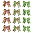 thumbnail image 1 of 12 Pcs Red Green Christmas Bows,6 Inch Large Christmas Wreaths Bows for Tree Gift Wrapping Garland,Christmas Decoration Holiday Party Crafts Xmas Tree Ribbon Ornaments, 1 of 9