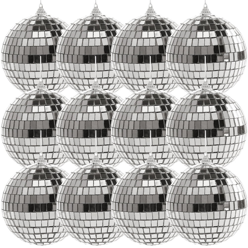 12 Pcs Reflective Ball Mirrors Mirror Balls Christmas Decor Valentine
