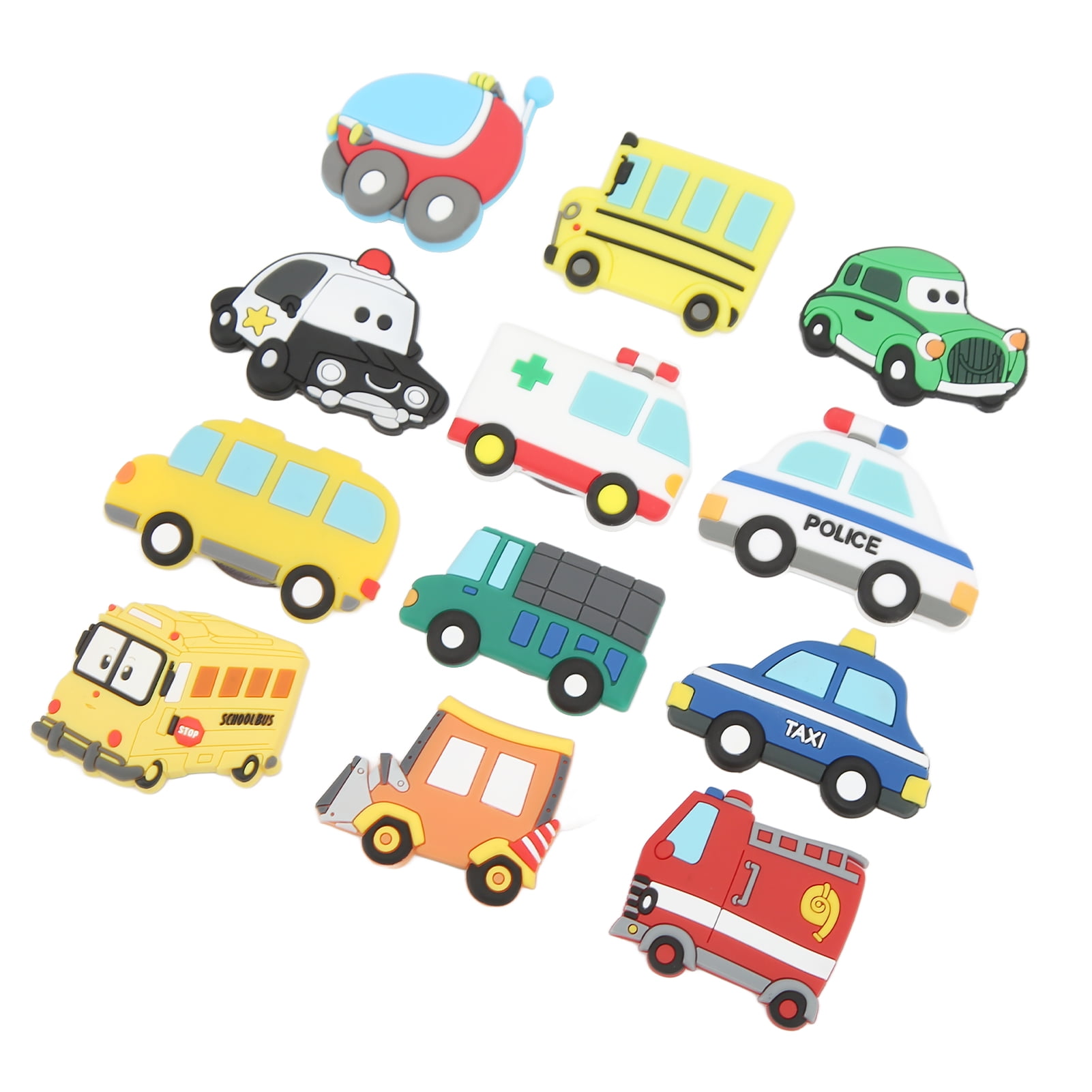12 Pcs Refrigerator Office Sets Cute Car Shape Office