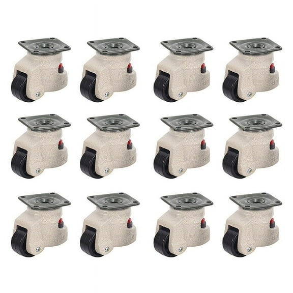 12 Pcs Retractable Leveling Casters Industrial Machine Swivel Caster Castor Wheel for Office Chair Trolley 330 Lbs