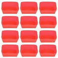thumbnail image 1 of 12 Pcs Reusable Silicone Cupcake Liners in Red, Non-Stick Square Cake Molds for Baking Muffin Cheesecake, Freezer Microwave Dishwasher Safe Kitchen Accessories, 12X Rectangular Silicone Cake Cups, 1 of 8