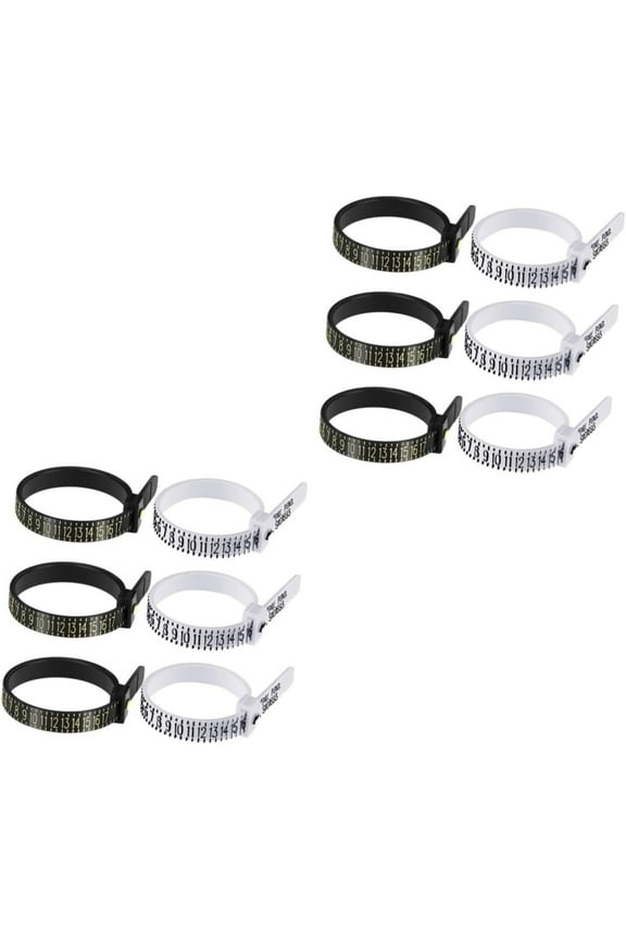 12 Pcs Rings Ring Size Guide American Ring Sizer Measuring Instrument Man Suit Ring Gauge Sizer Tool