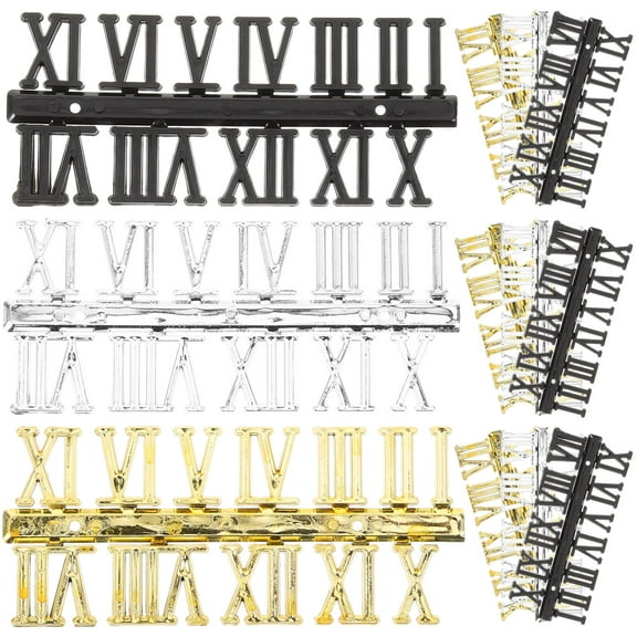 12 Pcs Roman Numeral Dial Replacement Clock Number Clocks Watch Numbers Minute Supplies Kit