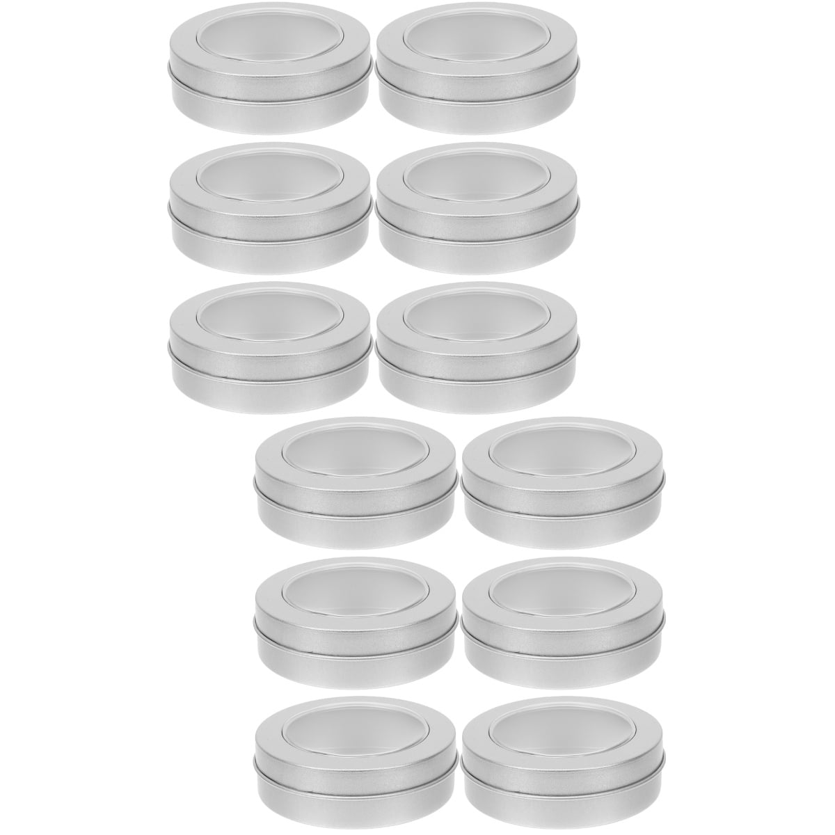 12 Pcs Round Tinplate Box Decor Gift Boxes Travel Storage Jar Craft ...