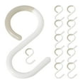 thumbnail image 1 of 12 Pcs S-hook S-shaped Towel Bathroom Hooks Plastic Hangers Ordinary Various White Pp, 1 of 6