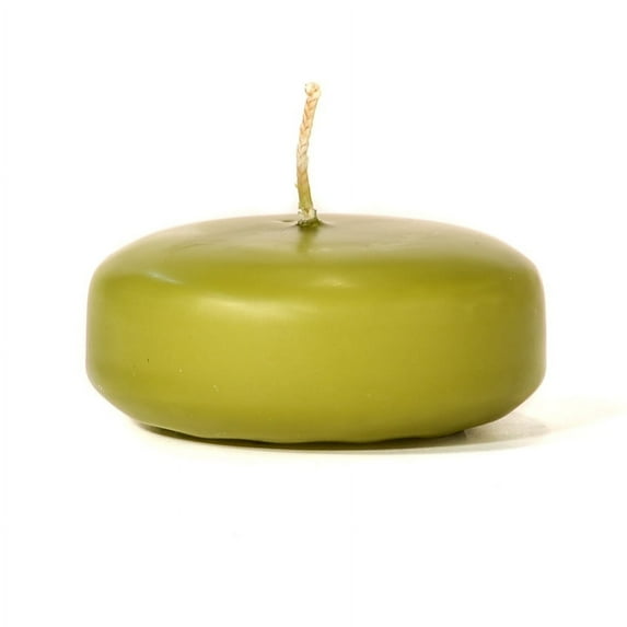 12 Pcs Sage Floating Candles Small Disk 2.38 in. diameter x 1 in. tall