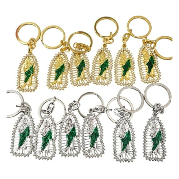 12 Pcs Saint St. Jude Baptism Party Favors Green Gifts Recuerdos Bautizo San Judas Tadeo Baptism Memorial Favors (02)