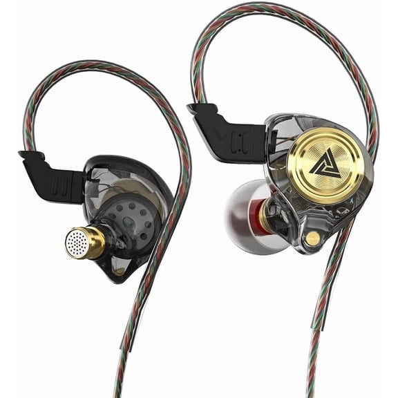STAR- Wired Gaming Earbuds, Ak3File In Ear Monitors, Deep Bass Sound Black