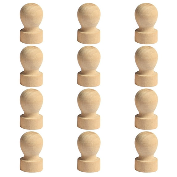 RENACLIPY Khaki Wooden Stamp Handle Set 12 Pieces for Crafts Wedding Invitations and Scrapbooking