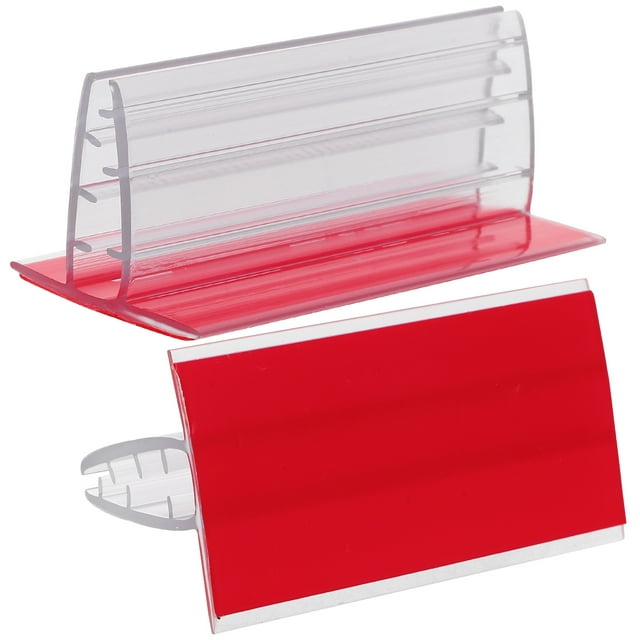 12 Pcs Self Adhesive Sign Holder Name Tag Holders for Desks Classroom Labels Panel Signage