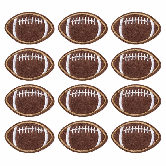 12 Pcs/Set Embroidered Patches Sew On Appliques Football Iron on Patches for Clothes Hat Jeans
