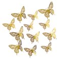thumbnail image 1 of 12 Pcs Set,Gold Butterfly Decor,Butterfly Wall for Student Shower,Removable Wall Decals, 1 of 5