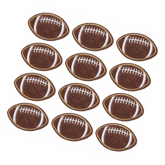 12 Pcs/Set Iron On/Sew On Appliques Football Patches Embroidered Patches for Hat