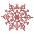 thumbnail image 1 of 12 Pcs/Set Sparkly Glitter Snowflake Christmas Ornaments Xmas Tree Hanger,Pink, 1 of 2