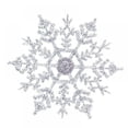 thumbnail image 1 of 12 Pcs/Set Sparkly Glitter Snowflake Christmas Ornaments Xmas Tree Hanger,Silver, 1 of 4