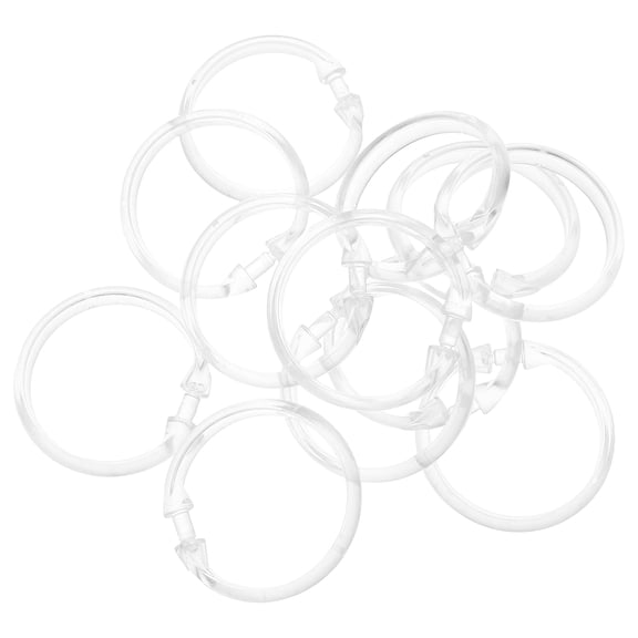 12 Pcs Shower Curtain Hook Hanging Round Bracket Circular CD DVD Transparent