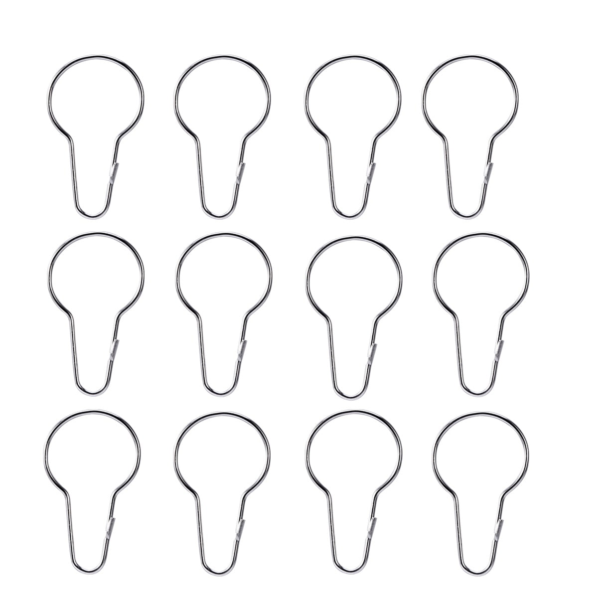 Set Of 12 Aviation Theme Shower Curtain Hooks - Anchor Design, Roller Ball Rings For Easy Gliding