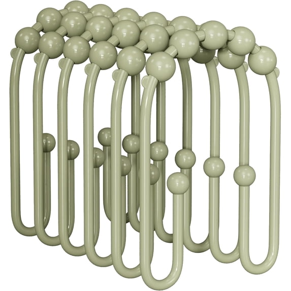 12 Pcs Shower Curtain Hooks, Metal Shower Curtain Rings Rust Proof, Double Sided Shower Curtain Hooks for Shower Curtain Liner Smooth