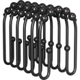 thumbnail image 1 of 12 Pcs Shower Curtain Hooks, Metal Shower Curtain Rings Rust Proof, Double Sided Shower Curtain Hooks for Shower Curtain Liner Smooth, 1 of 7