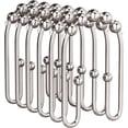 thumbnail image 1 of 12 Pcs Shower Curtain Hooks, Metal Shower Curtain Rings Rust Proof, Double Sided Shower Curtain Hooks for Shower Curtain Liner Smooth, 1 of 7