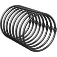 thumbnail image 1 of 12 Pcs Shower Curtain Rings, Shower Curtain Hooks Rust Proof Shower Rings for Curtain, Black Snap Joint Shower Curtain Clips, 1 of 8