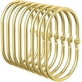 thumbnail image 1 of 12 Pcs Shower Curtain Rings, Shower Curtain Hooks Rust Proof Shower Rings for Curtain, Gold Snap Joint Shower Curtain Clips, 1 of 8