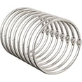 thumbnail image 1 of 12 Pcs Shower Curtain Rings, Shower Curtain Hooks Rust Proof Shower Rings for Curtain, Silver Snap Joint Shower Curtain Clips, 1 of 8