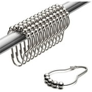 12 Pcs Shower Curtain Rings Stainless Steel Silver
