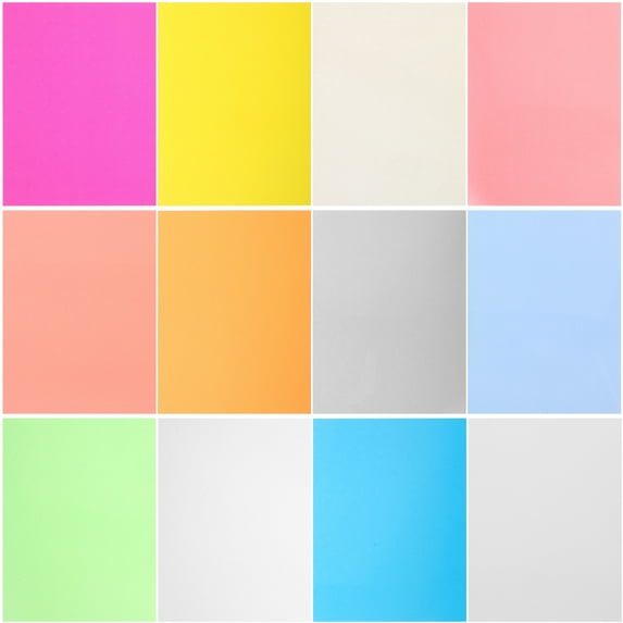 HEMOTON 12pcs Colored Heat Shrink Plastic Sheets Shrink Art Sheets