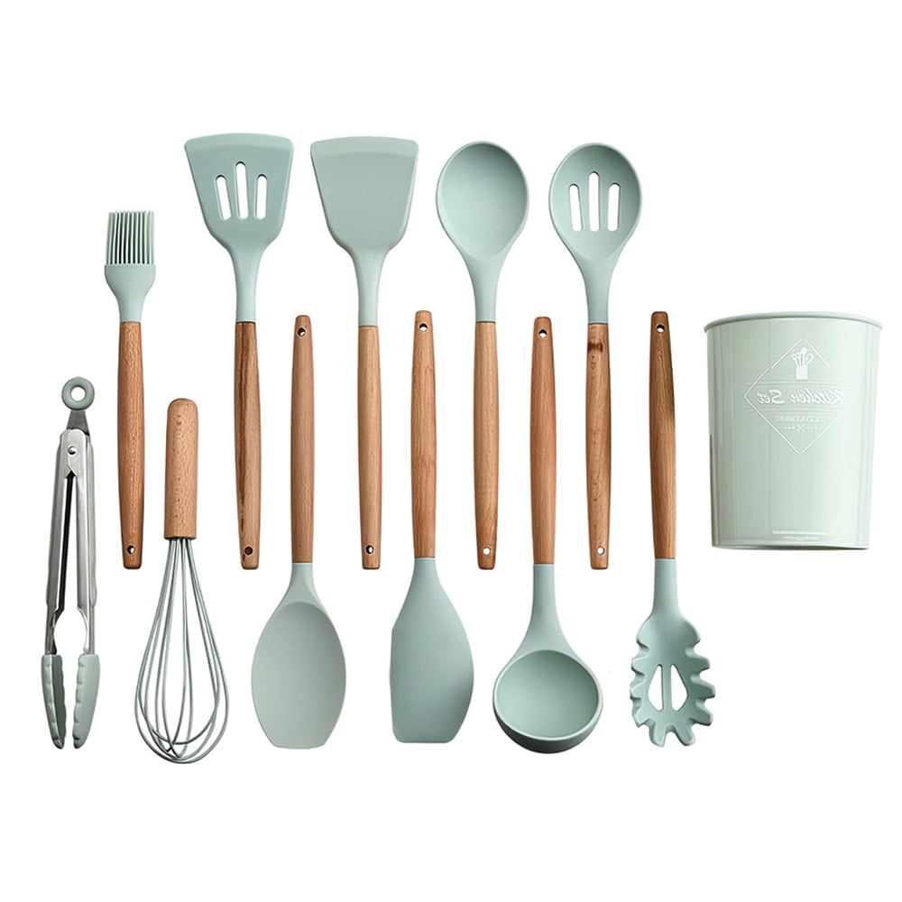 12 Pcs Silicone Cooking Utensils Set, 446°F Heat Resistant Silicone