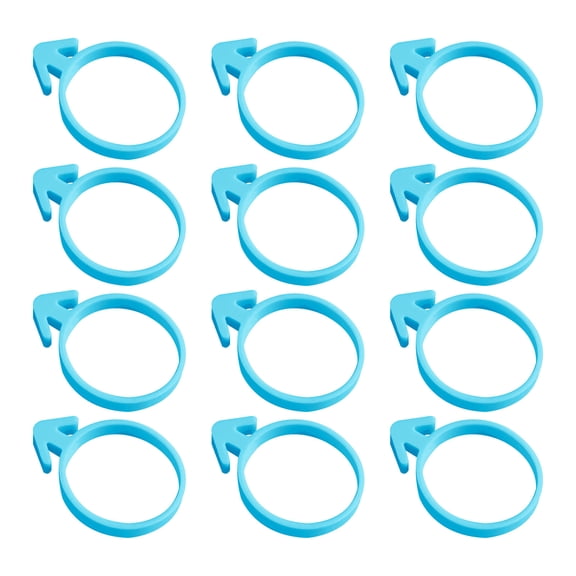 12 Pcs Silicone Pipe Bag Cable Ties - Reusable Icing Bag Seal Rings, Fixing Buckle Clips for Cake Decorating, Baking & Pastry Supplies