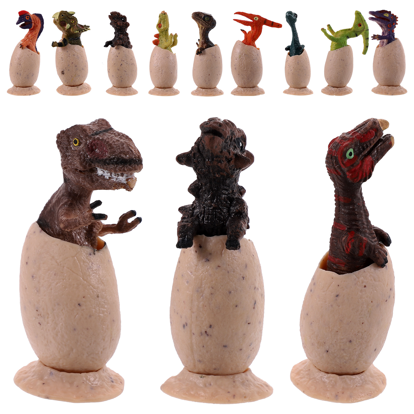 12 Pcs Simulated Dinosaur Egg Set Mini Eggs Toy Educational Plastic