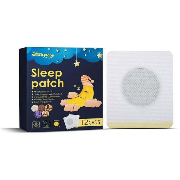 12 Pcs Sleep Aid Patches for Fast Sleep, Insomnia Relief, Improved Sleep Cycle, Increased Sleep Time & Energy Levels