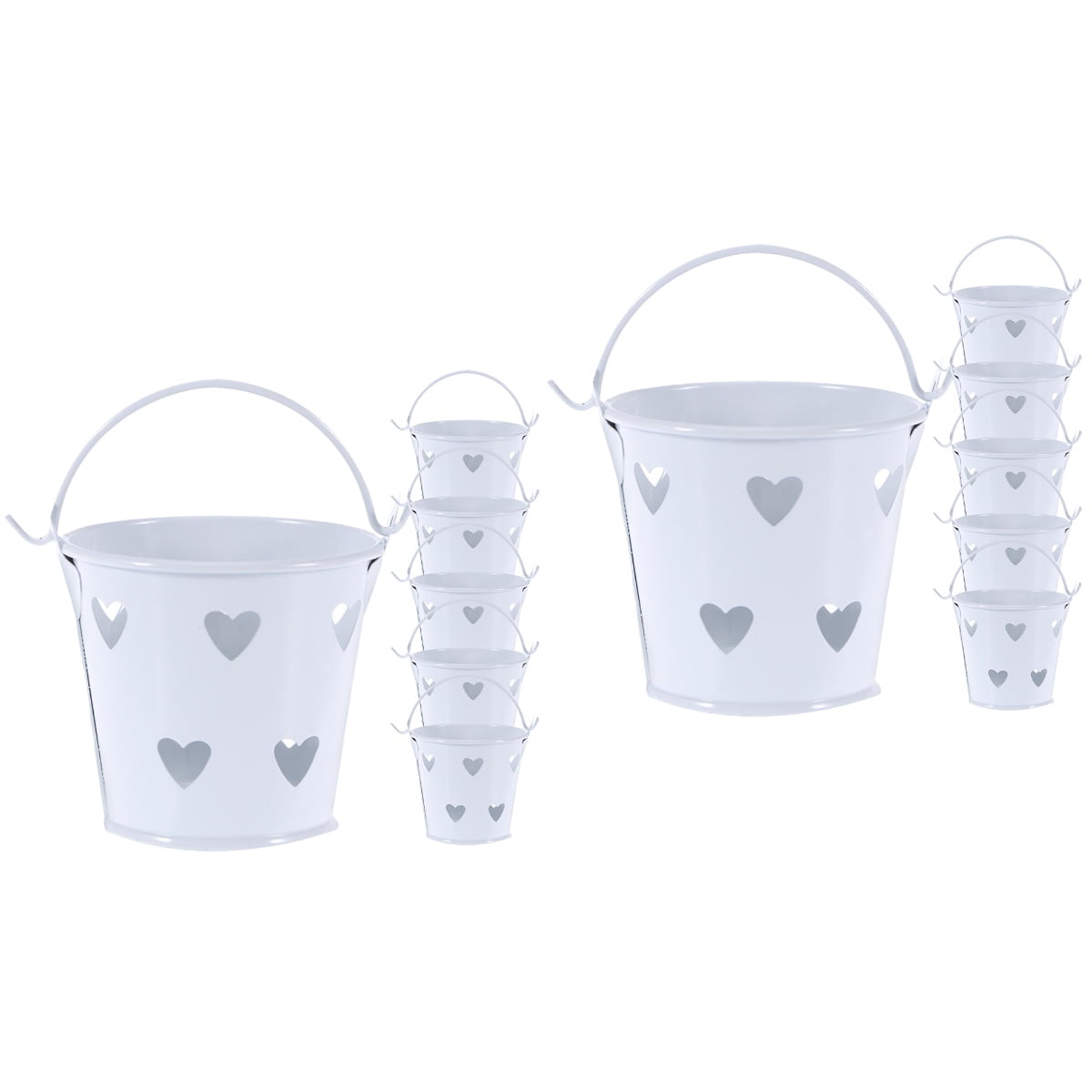 12 Pcs Small Buckets with Handle Candy Buckets Party Favors Holders Pen