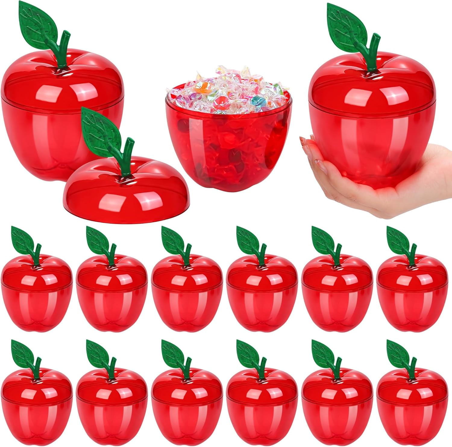 12 Pcs Small Candy Container For Teacher Appreciation, Apple Shaped ...