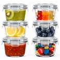 12 Pcs Small Glass Food Storage Containers with Lids Set, 5oz Airtight ...